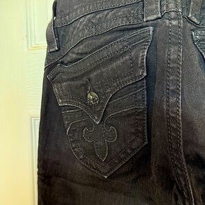 Rock Revival Patti Black Skinny Leg Jeans Size 27